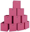 VCM Faltbox Stoffbox 10er Set Boxas H. 28 x B. 27 x T. 27 cm (Spar-Set, 10),