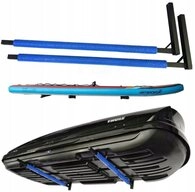 QLS Dachbox-Halterung WSB, (bis 32,50 Zoll, Set, aus Stahl mit Schaum Puffer,...