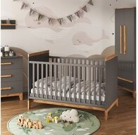 VitaliSpa&reg; Babybett Malia, Grau/Artisan, 70x140 cm, 1-tlg.