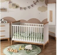VitaliSpa&reg; Babybett Malia, Wei&szlig;/Artisan, 70x140 cm, 1-tlg.