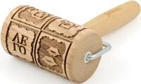 folkroll Teigroller 3D-Motiv-Teigrolle Massivholz, Love Message