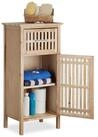 relaxdays Badregal Badschrank Walnuss freistehend, 1-tlg.