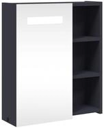 vidaXL Badezimmerspiegelschrank Spiegelschrank mit LED-Beleuchtung Grau...