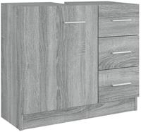 vidaXL Waschbeckenunterschrank Waschbeckenschrank Grau Sonoma 63x30x54 cm