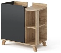 Vicco Waschbeckenunterschrank Karen, Sonoma/Anthrazit, 60 x 65 cm mit T&uuml;r und
