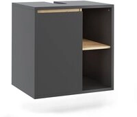 Vicco Waschbeckenunterschrank Viola, Grau/Artisan, 60 x 60 cm mit offenen...