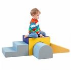 HOMCOM Baukl&ouml;tze Weiche Bauspielzeug f&uuml;r Baby & Kleinkinder blau...