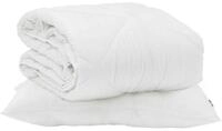 vidaXL Bettw&auml;sche Sommerdecke mit Kissen 2 stk. Wei&szlig; Mikrofaser, Mikrofaser, 2
