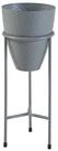 en.casa Blumenst&auml;nder, &raquo;Asten&laquo; Metall 40,5 x 16 cm Grau