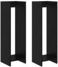 vidaXL Blumenst&auml;nder Pflanzenst&auml;nder 2 Stk. Schwarz Eichen-Optik 30 x 30 x...
