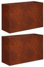 vidaXL Blumentopf Garten-Pflanzgef&auml;&szlig; 2 stk. Rostoptik 80 x 30 x 40 cm (2 St)