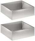 vidaXL Blumentopf Garten-Pflanzgef&auml;&szlig; 2 stk. Silber 40 x 40 x 20 cm Edelstahl...