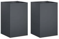 vidaXL Blumentopf Garten-Pflanzgef&auml;&szlig; 2 stk. Anthrazit 30 x 30 x 40 cm (2 St)