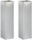 vidaXL Blumentopf Garten-Pflanzgef&auml;&szlig; 2 stk. Silber 20 x 20 x 75 cm (2 St)
