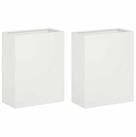 vidaXL Blumentopf Garten-Pflanzgef&auml;&szlig; 2 stk. Wei&szlig; 40 x 20 x 50 cm (2 St)