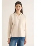 CECIL Langarmbluse aus reiner Baumwolle beige 3XL