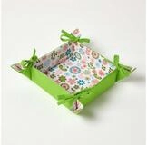 Homescapes Brotkorb Faltbarer Brotkorb &ndash; Retro-Blumen, Wende-Design