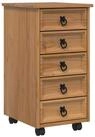 vidaXL Schranksystem Rollcontainer mit Schubladen CORONA Honigbraun (1-St)