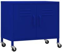 vidaXL Aktenschrank Lagerschrank Marineblau 60x35x56 cm Stahl (1-St)
