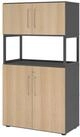 b&uuml;m&ouml; Aktenregal flexi Schrank, Dekor: Graphit/Eiche