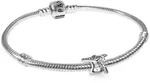 Pandora Silberarmband 21757, Damenarmband Starterset Silber Funkelnder Blauer