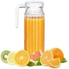 relaxdays Wasserkrug Saftkrug Glas 1 l, (1-tlg)