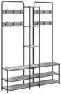 vidaXL Kleiderst&auml;nder Garderobenst&auml;nder mit Schuhbank Sonoma-Grau 143 x 30 x...