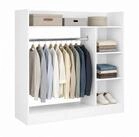 VCM Kleiderschrank Kleiderregal Palosa H. 120 x B. 124 x T. 35 cm
