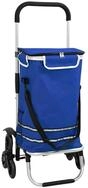 vidaXL Einkaufstrolley Einkaufswagen 1 Blau 47 x 39 x 100,5 cm Oxford-Stoff