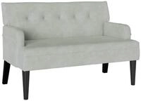 vidaXL Sitzbank Chesterfield Bank Hellgrau 112 x 65,5 x 75 cm Samt (1-St)