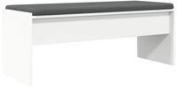 vidaXL Sitzbank Flurbank mit Kissen Wei&szlig; 103 x 38 x 40 cm (1-St)