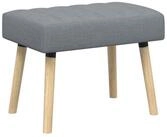 vidaXL Sitzbank Kanalgepolsterte Bank Hellgrau 60 x 40 x 45 cm Stoff (1-St)