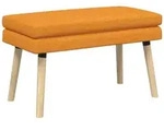 vidaXL Sitzbank Doppellagige Bank Dunkelgelb 80 x 40 x 47 cm Stoff (1-St) gelb