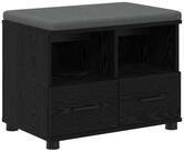 vidaXL Sitzbank Flurbank Schwarz Eichen-Optik 60 x 38 x 46 cm (1-St)