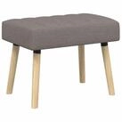 vidaXL Sitzbank Kanalgepolsterte Bank Taupe 60 x 40 x 45 cm Stoff (1-St)