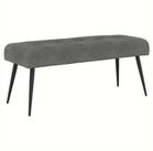 vidaXL Sitzbank Bank mit Knopfheftung Dunkelgrau 110 x 40 x 46 cm Samt (1-St)