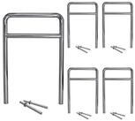 TRUTZHOLM Fahrradst&auml;nder 5x Fahrradanlehnb&uuml;gel 118 x 78 cm Edelstahl &Oslash; 60 mm