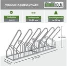 TRUTZHOLM Fahrradst&auml;nder f&uuml;r 6 Fahrr&auml;der 210x40x85 cm Stahl feuerverzinkt 2x3