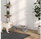 PawHut Futternapf Erh&ouml;hter Hundenapf mit 2 N&auml;pfe Wassernapf 2 x 900ml,...