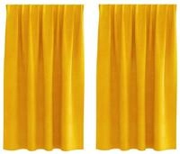 vidaXL Vorhang Verdunkelungsvorh&auml;nge 2 stk. Senfgelb 140 x 140 cm Samt (2 St),...
