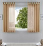 Gardinenbox Gardine (2 St), Schlaufen, transparent, Voile, Transparent Vorhang...
