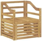 vidaXL Sofaelement Outdoor-Sofagarnitur Massivholz Wei&szlig; (1 St)