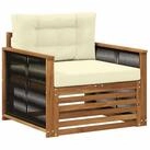 vidaXL Sofaelement Outdoor Mittelsofa Natur (1 St)