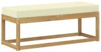 vidaXL Sofaelement Outdoor Hocker Bank Massivholz Wei&szlig; (1 St)