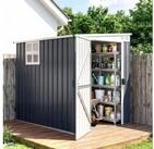 Outsunny Ger&auml;tehaus Metall Ger&auml;teschuppen mit Pultdach Abschlie&szlig;barer T&uuml;r,...