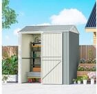 Outsunny Ger&auml;tehaus Metall Ger&auml;teschuppen hoher abschlie&szlig;bar mit Sattedach