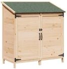 vidaXL Gartenhaus Gartenschuppen mit Dach mit Schloss Natur 106,5 x 56 x 113,5...