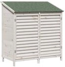 vidaXL Gartenhaus Gartenschuppen Wei&szlig; 106 x 56 x 113,5 cm Massivholz aus Fichte