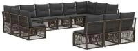 vidaXL Gartenlounge-Set Gartensofa-set 13 stk. Grau Poly-Rattan, (13-tlg)