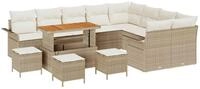 vidaXL Loungesofa Garten-Sofa-Set 13 stk. 12-Sitzanzahl Beige und Creme, 13...